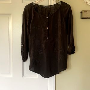 Sanctuary black lace blouse